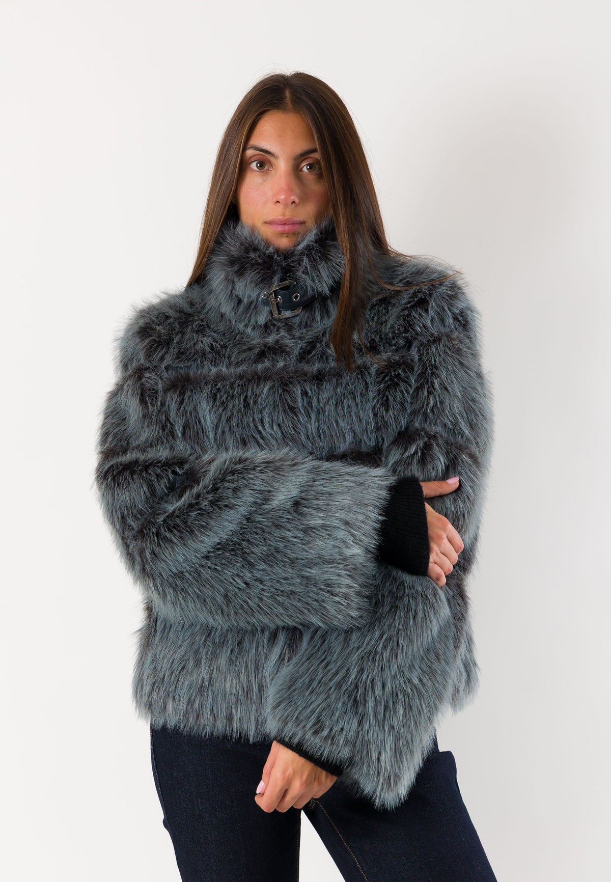 Patrizia Pepe 2O0185 eco-pelliccia cropped