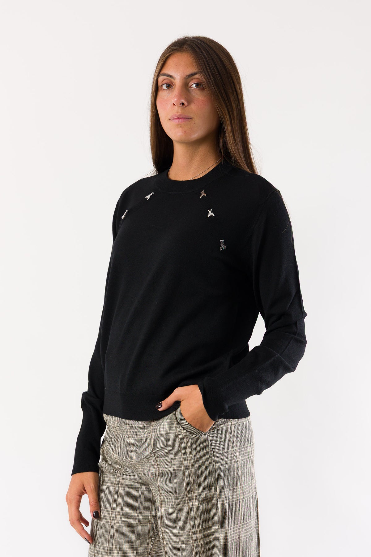 Maglia lana dettagli decorativi 8K0430