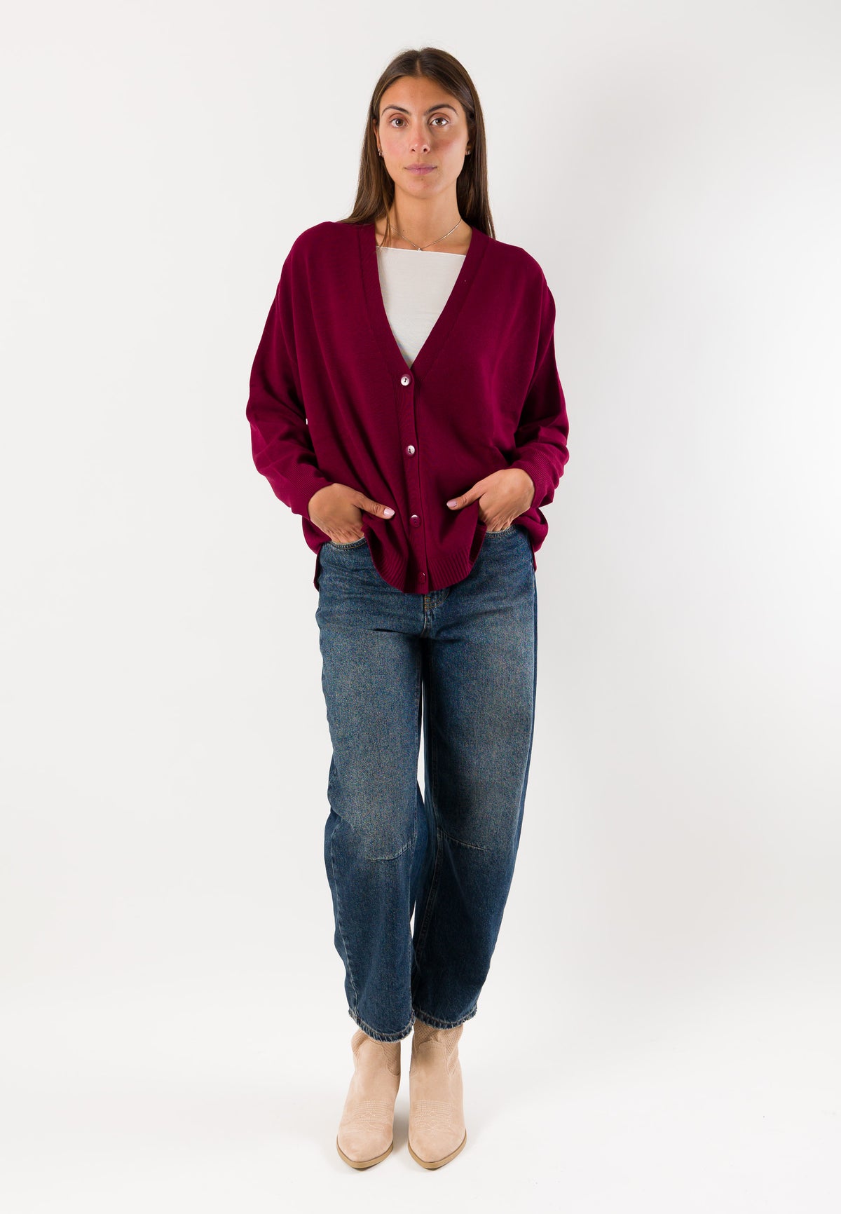 Kontatto 3M1716 cardigan over scollo V