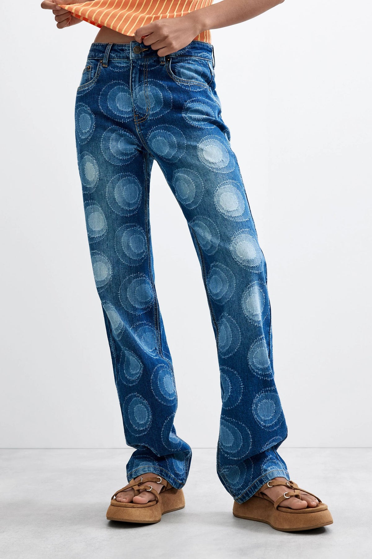 pantalone jeans stampato slim 26WWDD235053