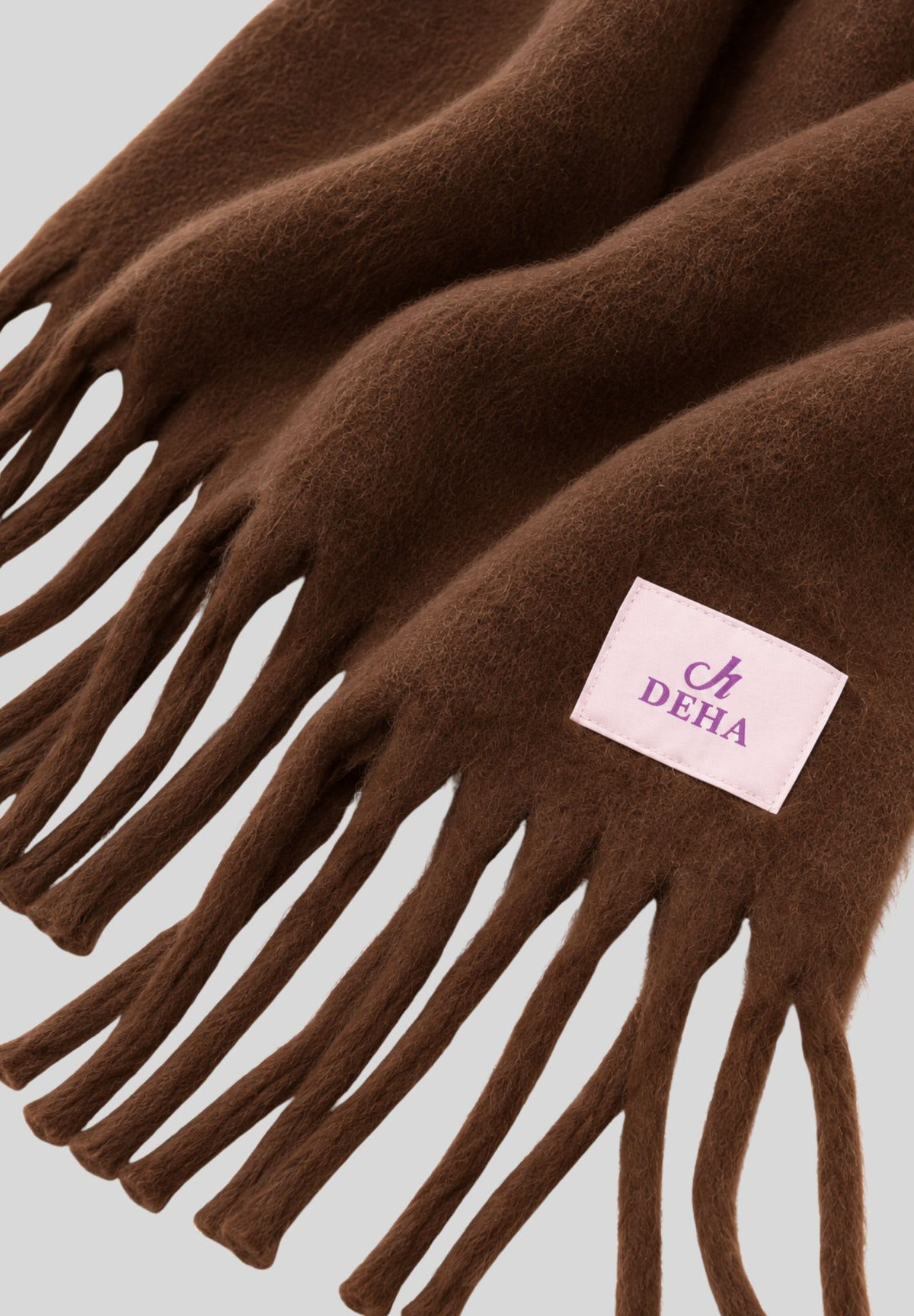 Sciarpa Donna DEHA con Frange – Glacé Brown D1291026117