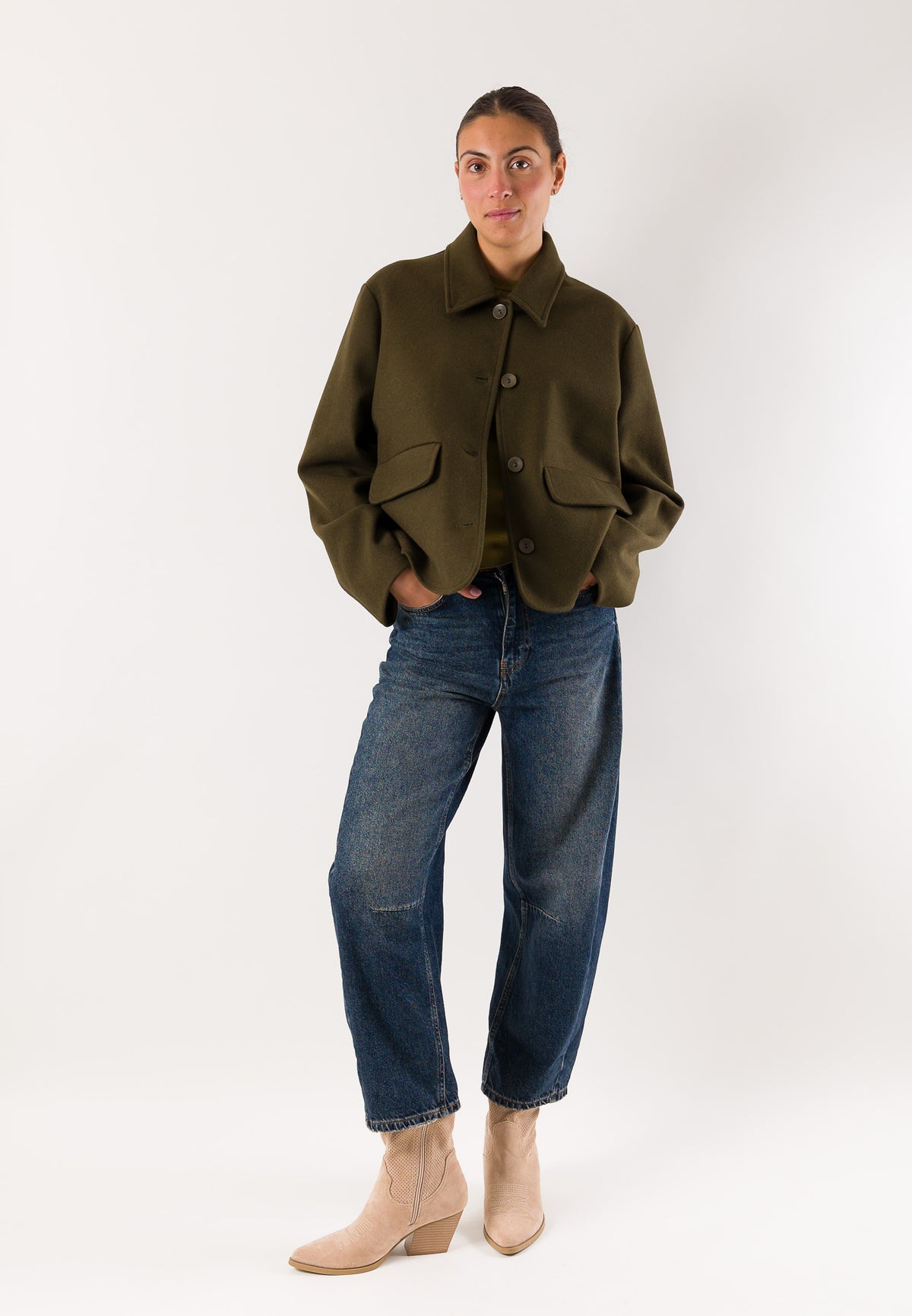 Mesange AI26616 giaccone corto oversize