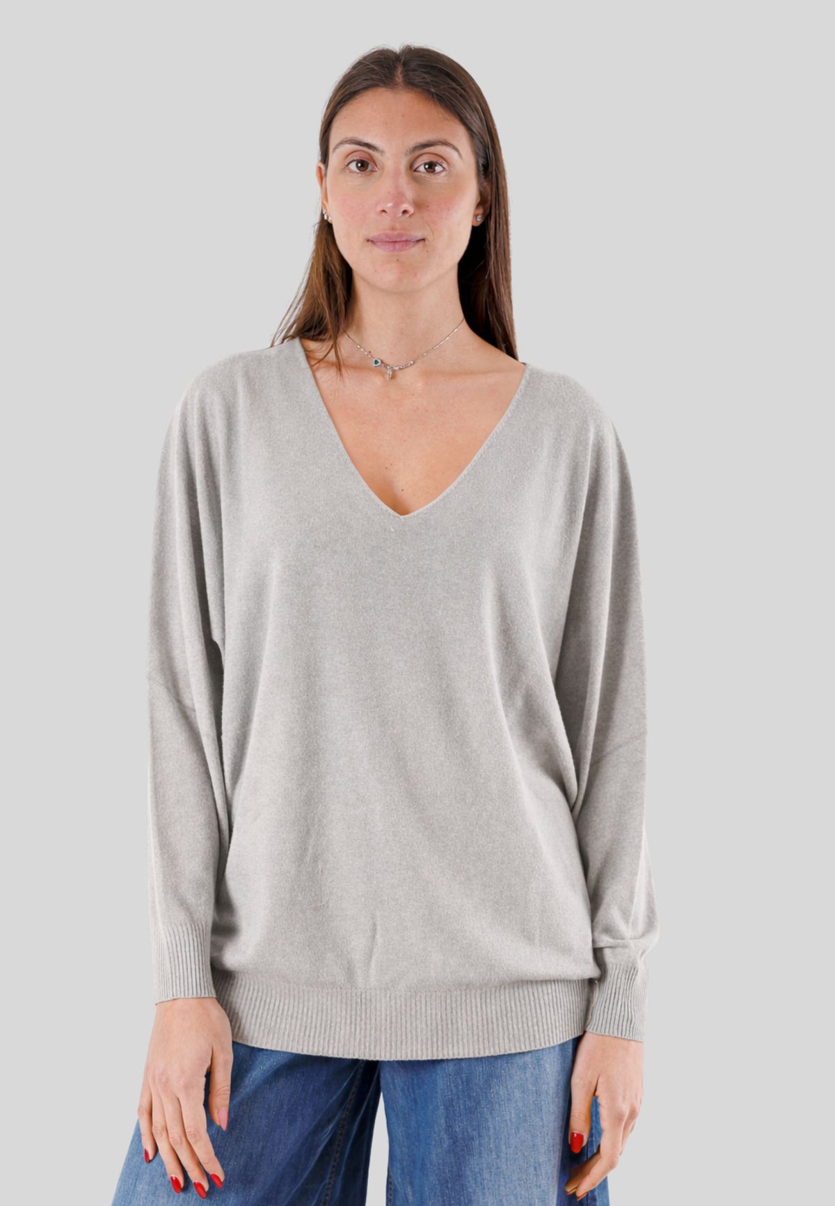 Maglia viscosa Scollo a V linea morbida 3M0815C