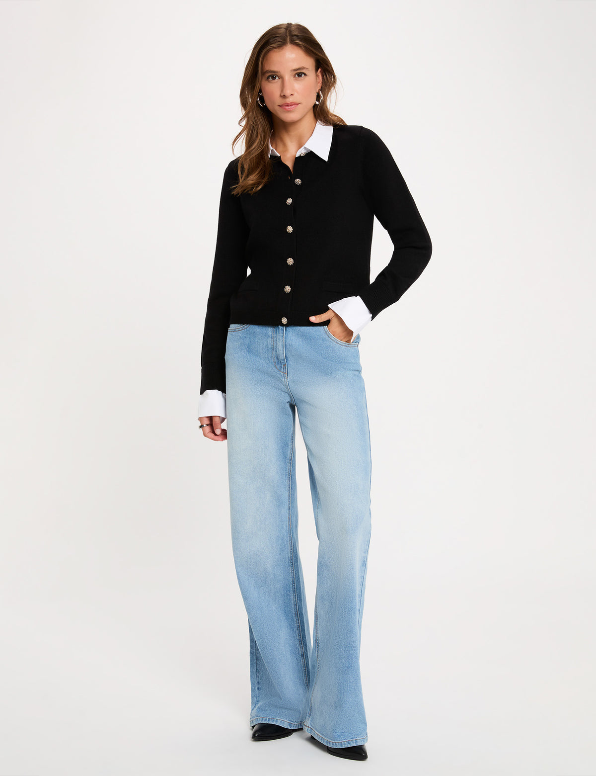 Cardigan con colletto Morgan De Toi MPIRES