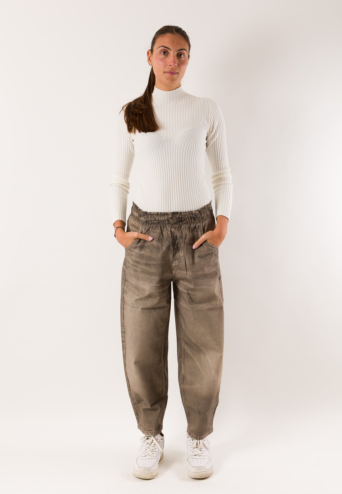 Deha D52385 pantaloni denim print