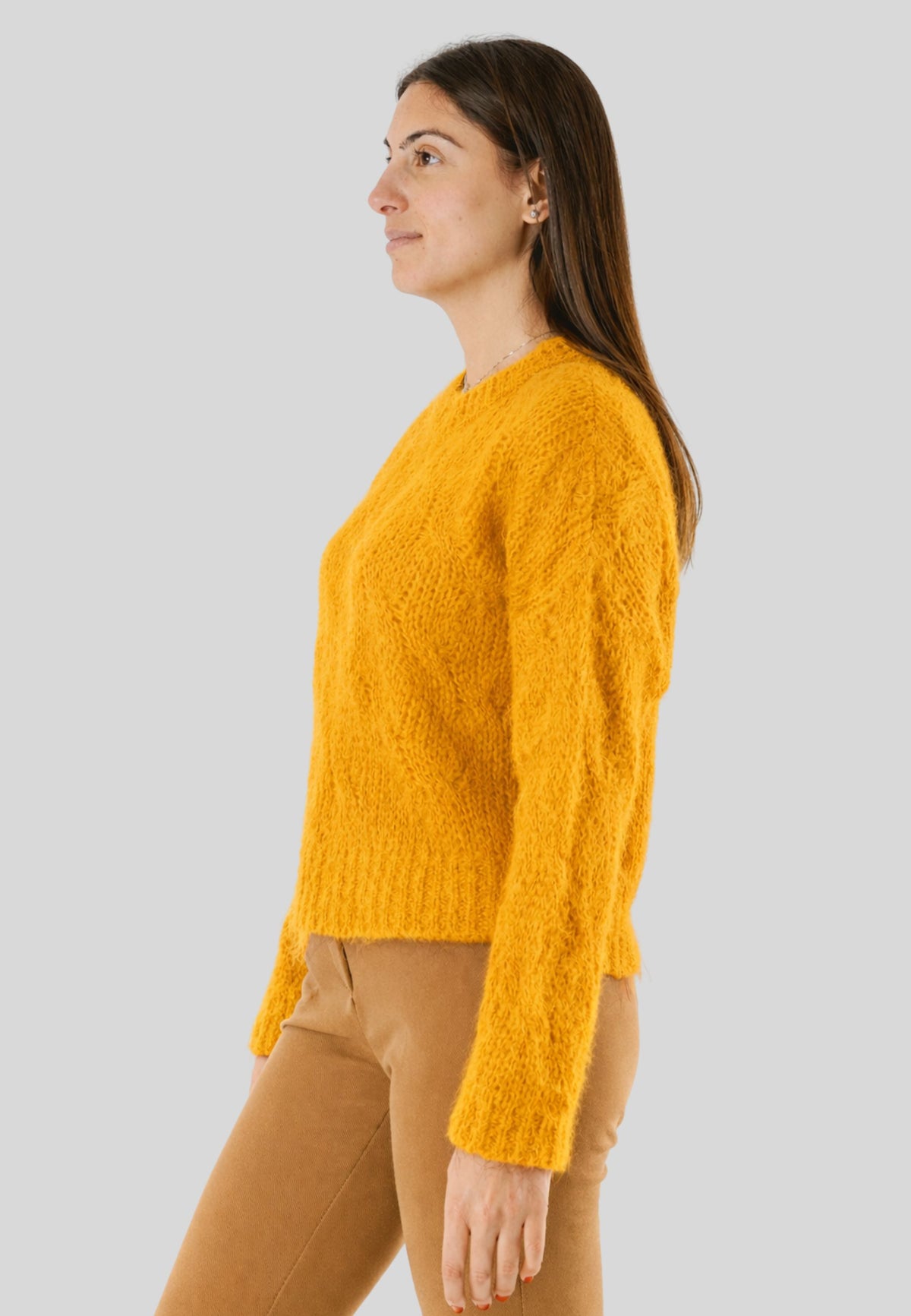Maglia girocollo con trecce 3M0893CN