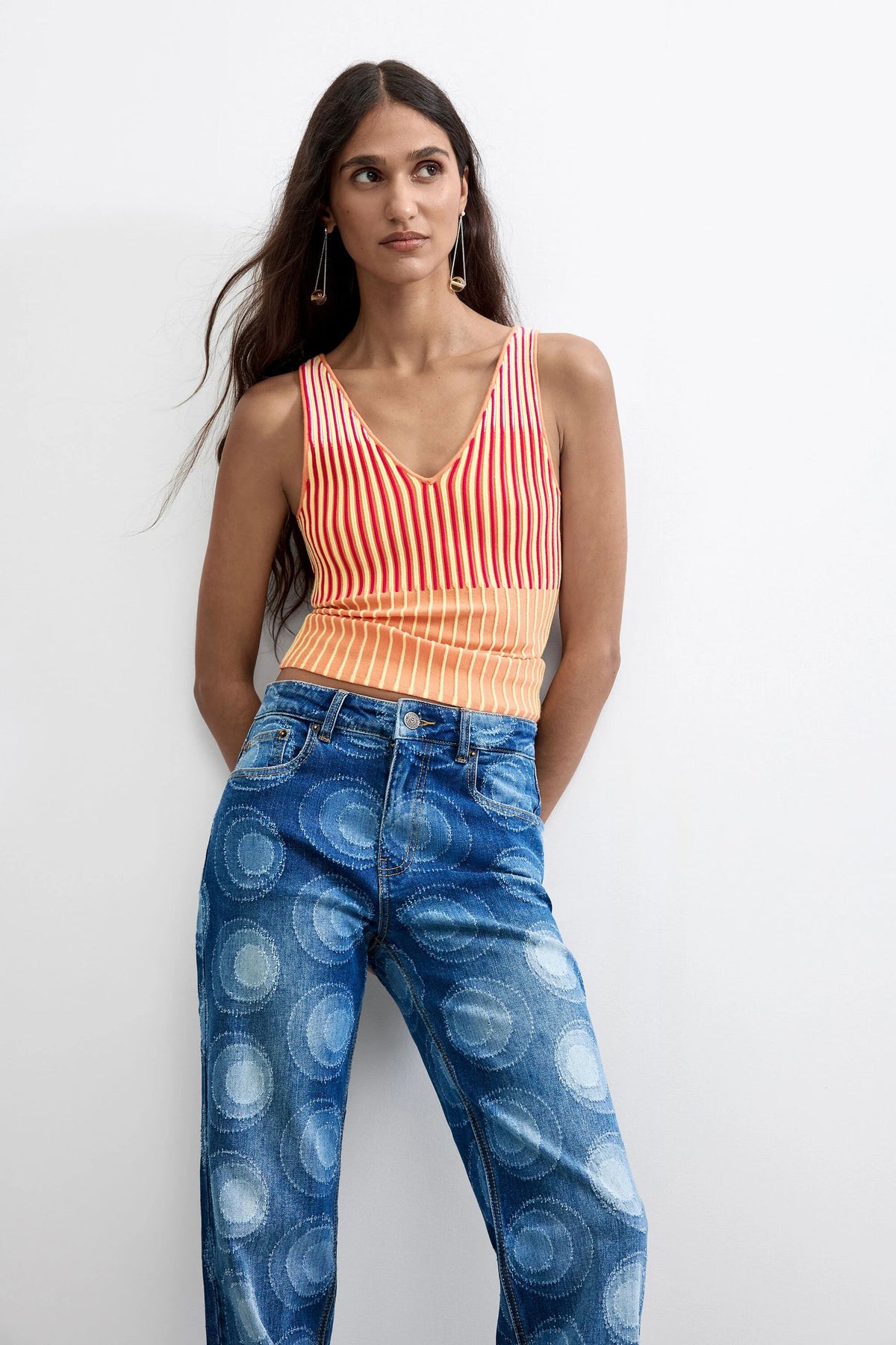 pantalone jeans stampato slim 26WWDD235053