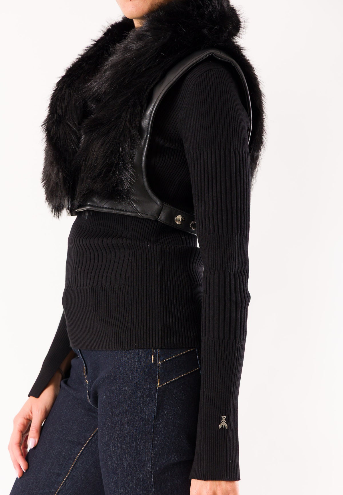 Patrizia Pepe 2F0018 gilet eco-pelliccia