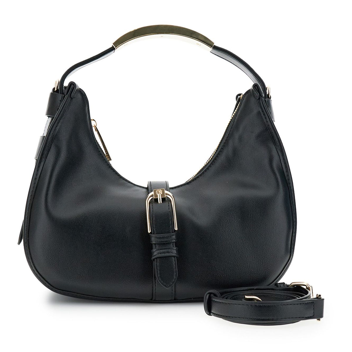 minibag liscia effetto pelle con bordature nero C3YC1113N001TGUNERO
