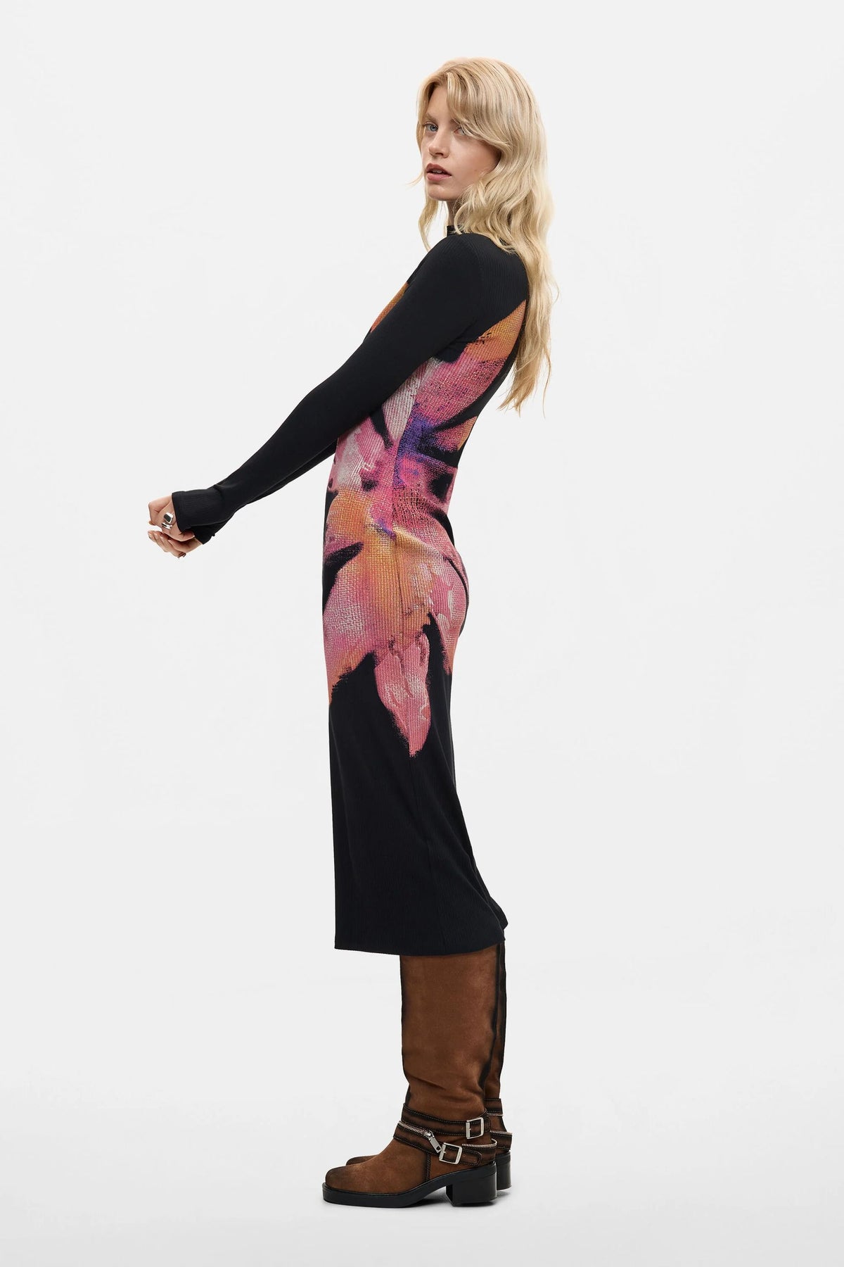 vestito a fiori a maniche lunghe 26WWVK252000