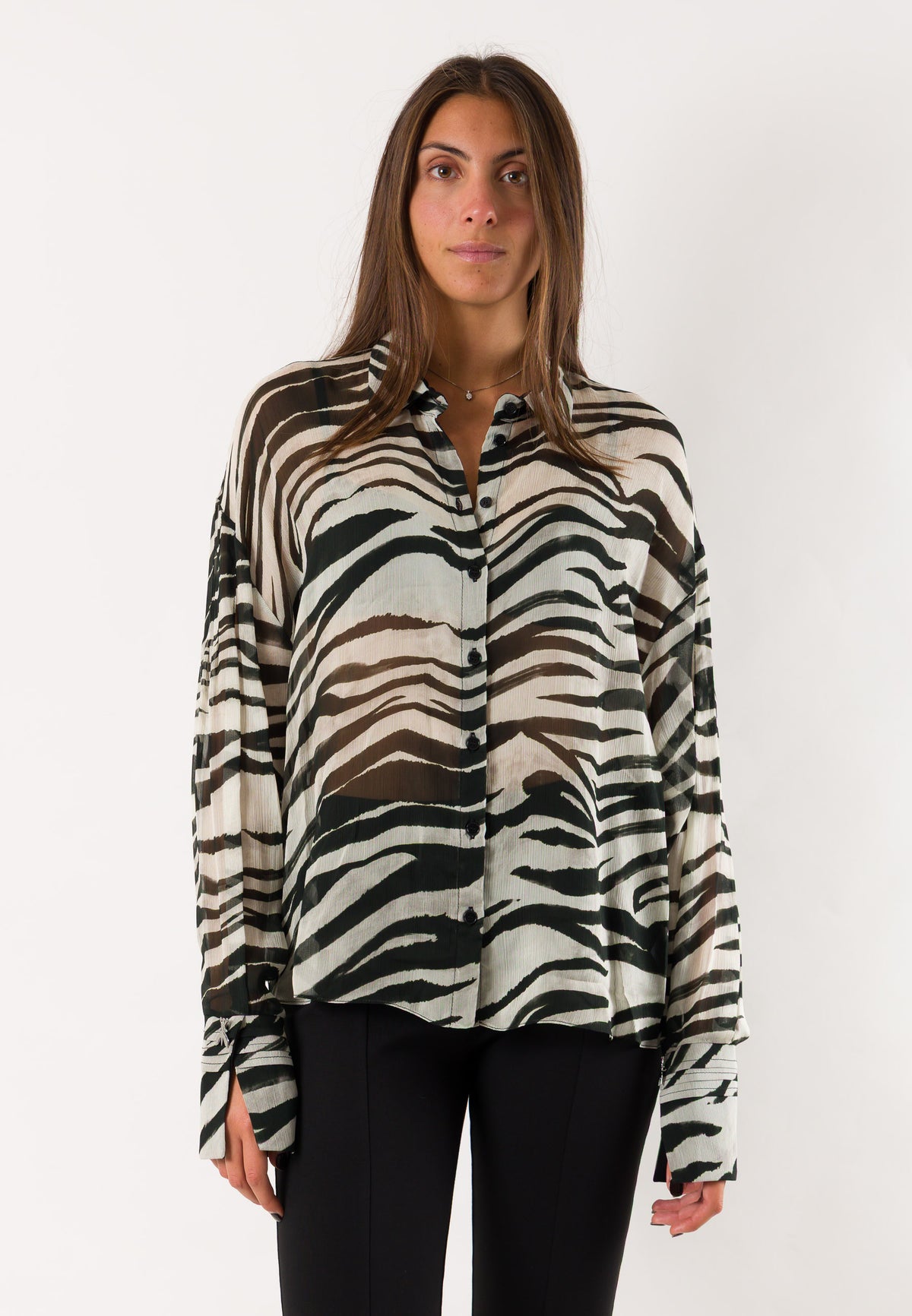 Patrizia Pepe 2C0030 camicia animalier fluida