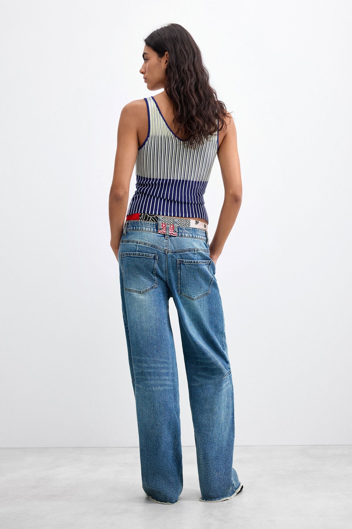 pantaloni balloon in denim 26WWDD125008