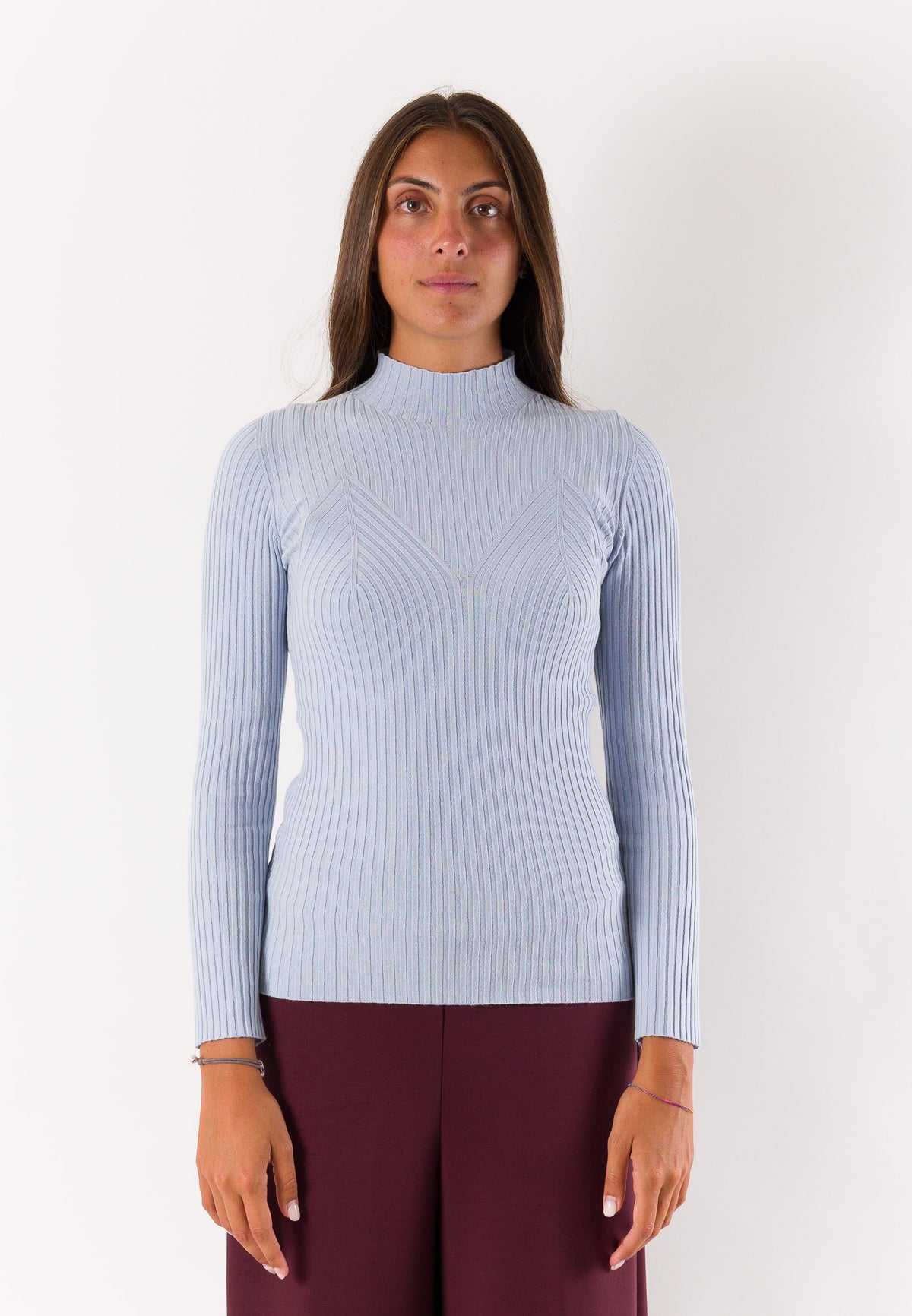 Maglia a coste collo alto 3M1714
