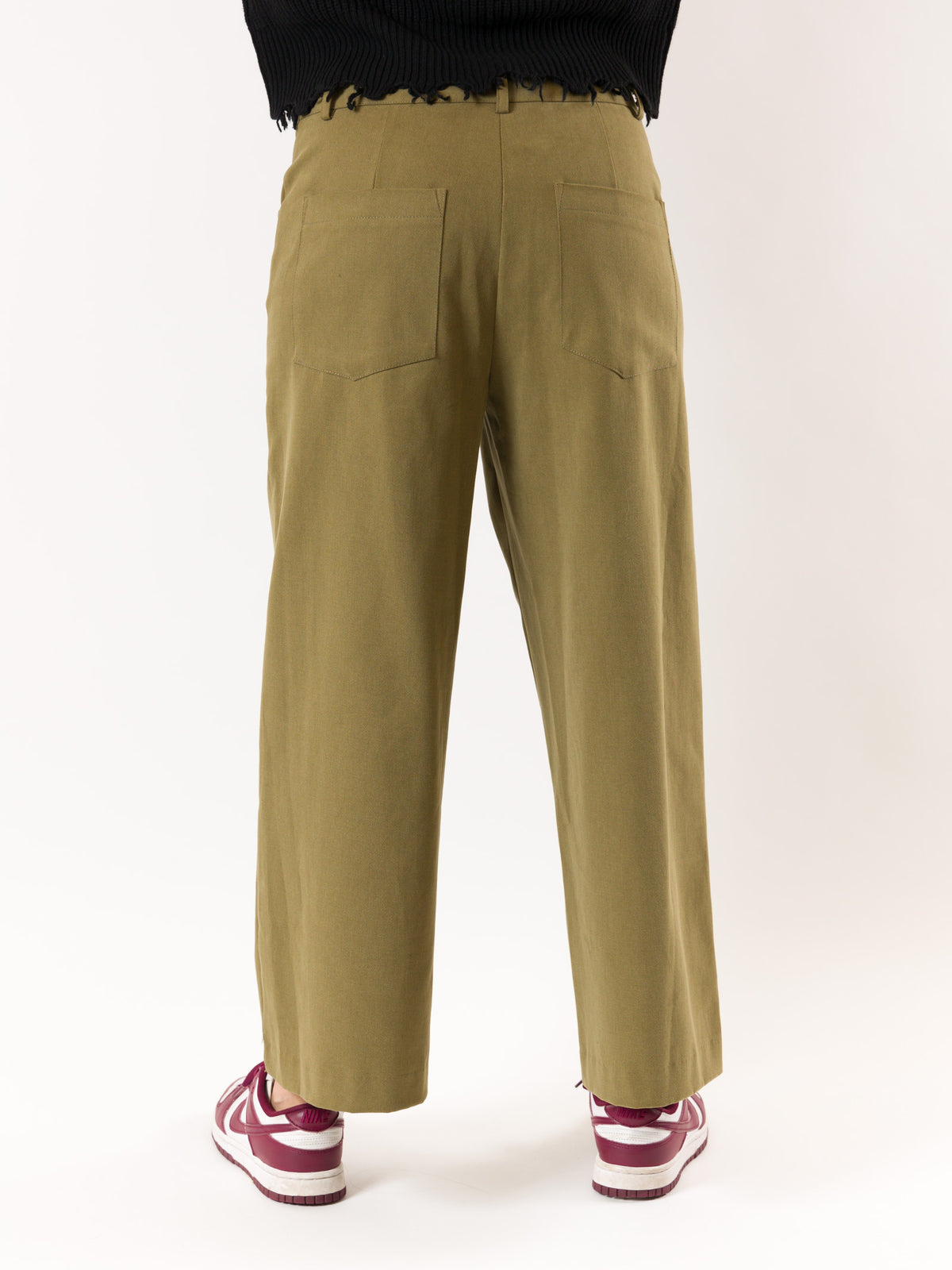 MESANGE Women's Green Trousers