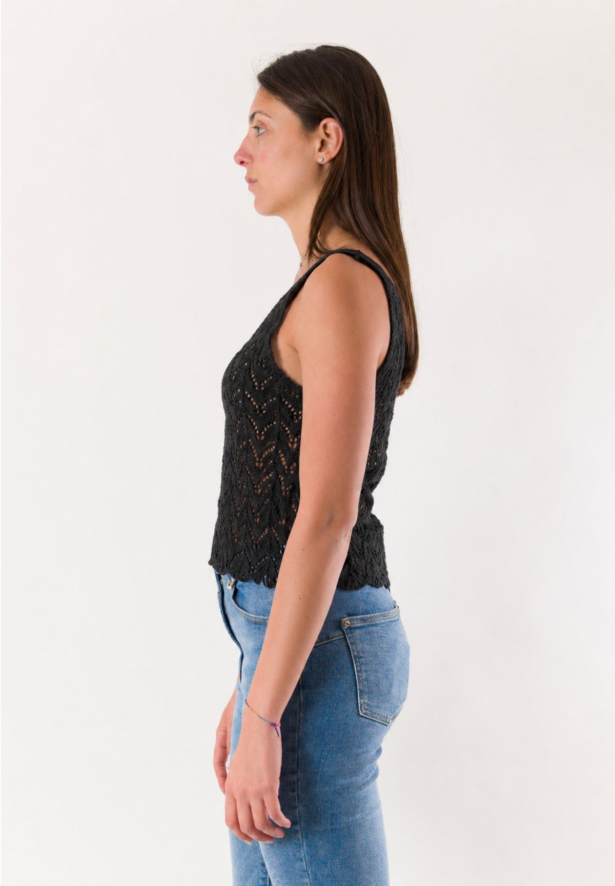 Top MESANGE Donna Nero