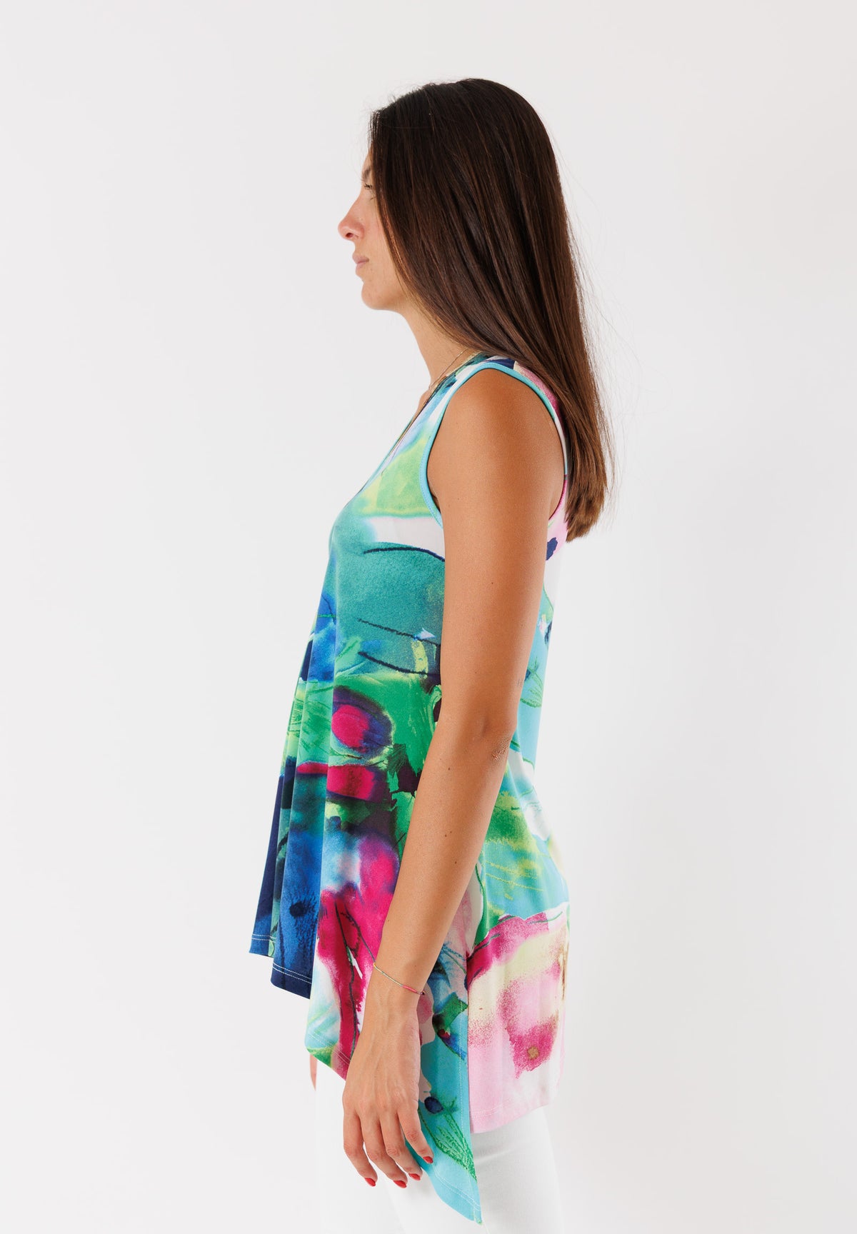 Top senza maniche in jersey fantasia PE25306