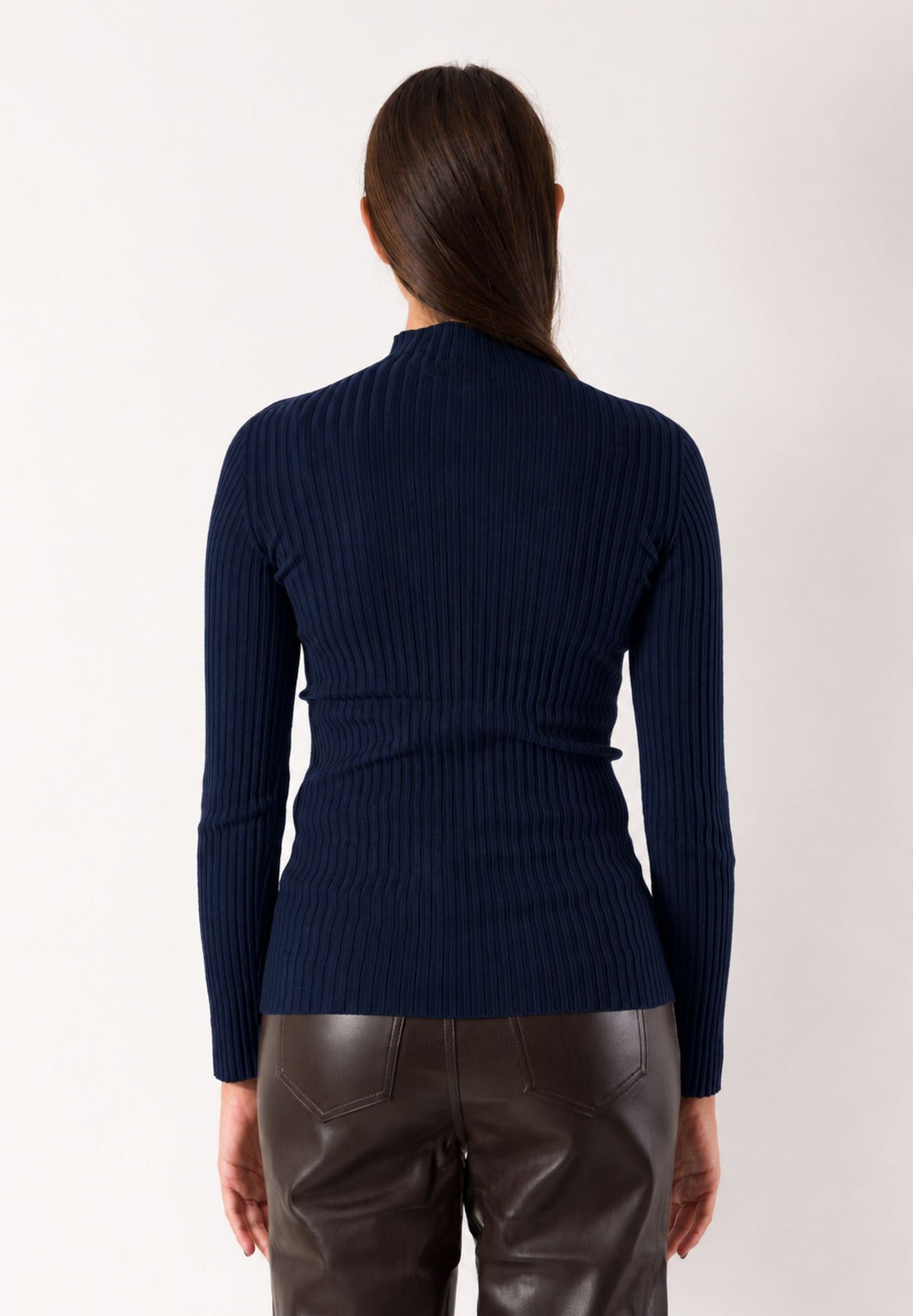 Maglia a coste collo alto 3M1714