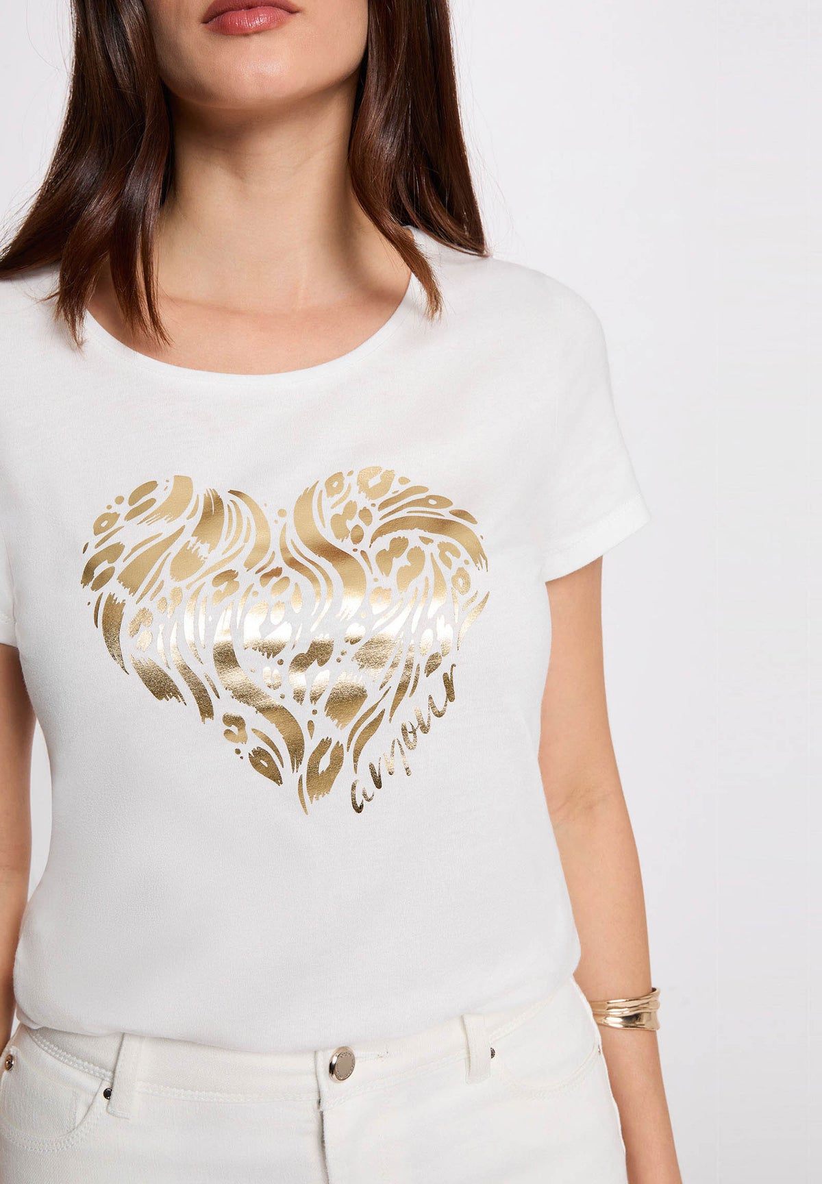 T-shirt con grafica cuore DINOU