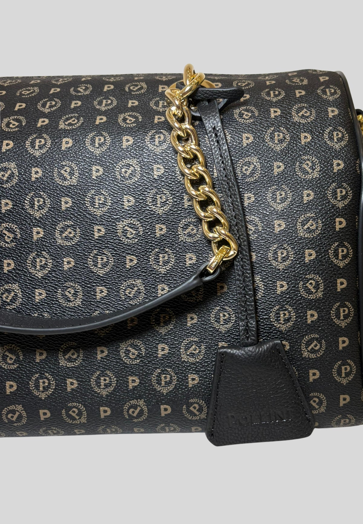 Borsa Pollini Heritage con monogramma all over e dettagli in metallo dorato TE8411PP02Q1100APVC NERO