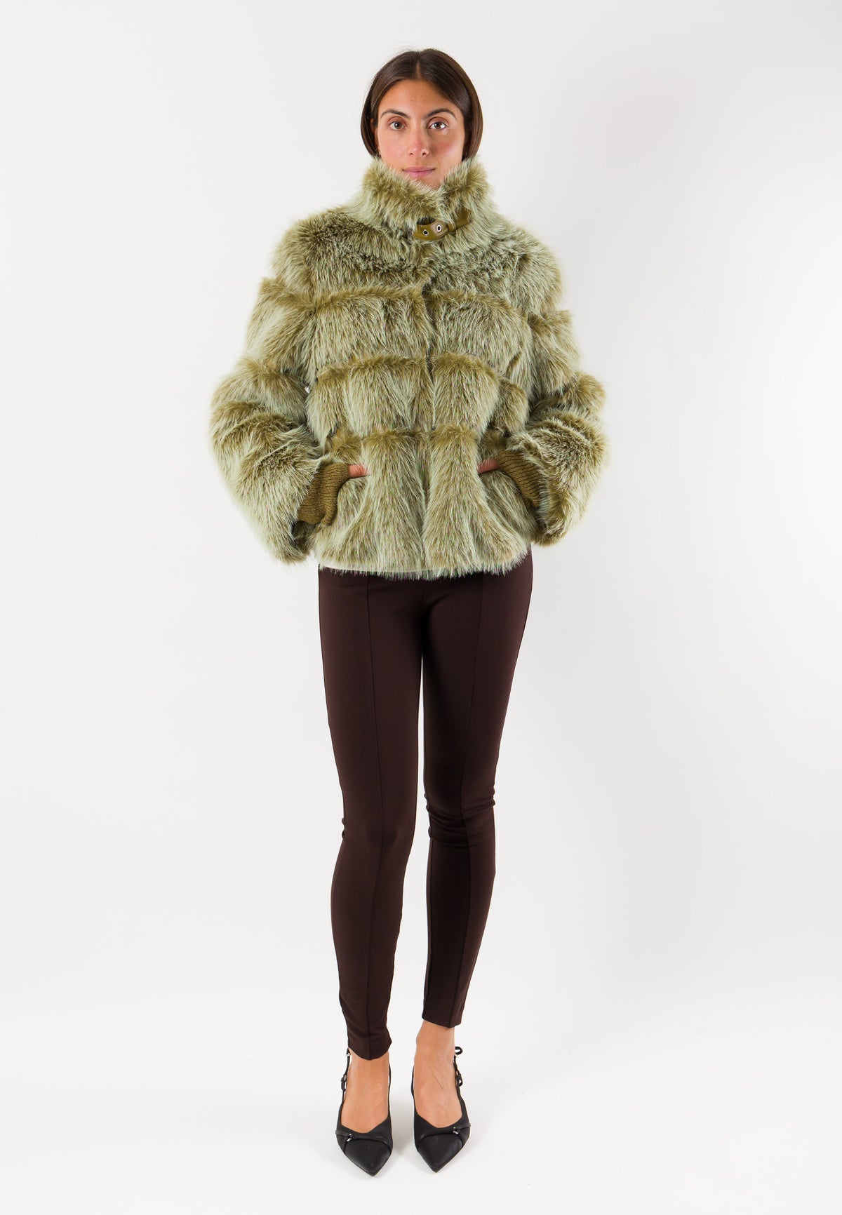 Patrizia Pepe 2O0185 eco-pelliccia cropped