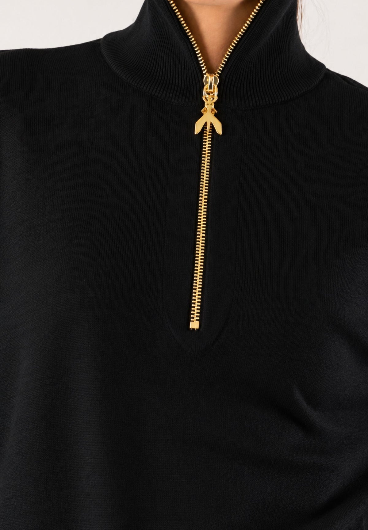 Patrizia Pepe 2K0170 maglia zip collo alto
