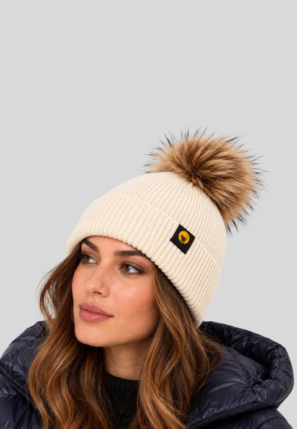 Cappello Unisex Ciesse Piumini Panna con Pompon VEGATOFU