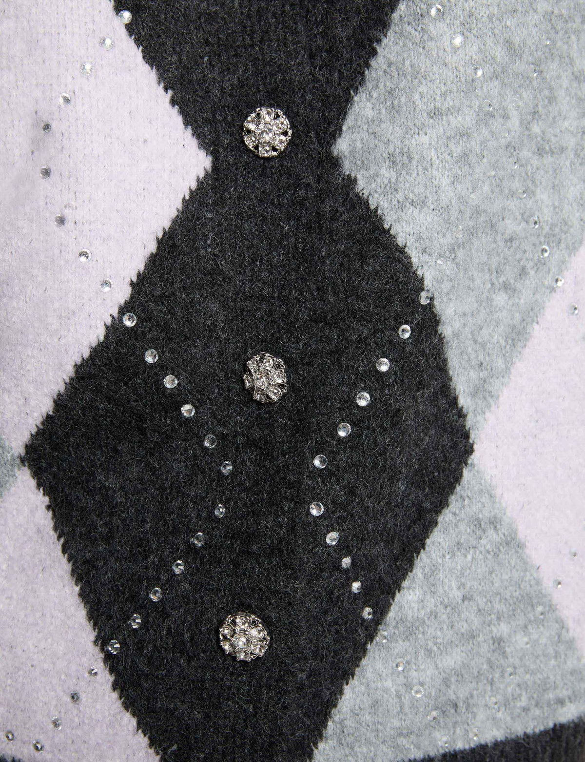 Morgan MDIAMO cardigan rombi con strass