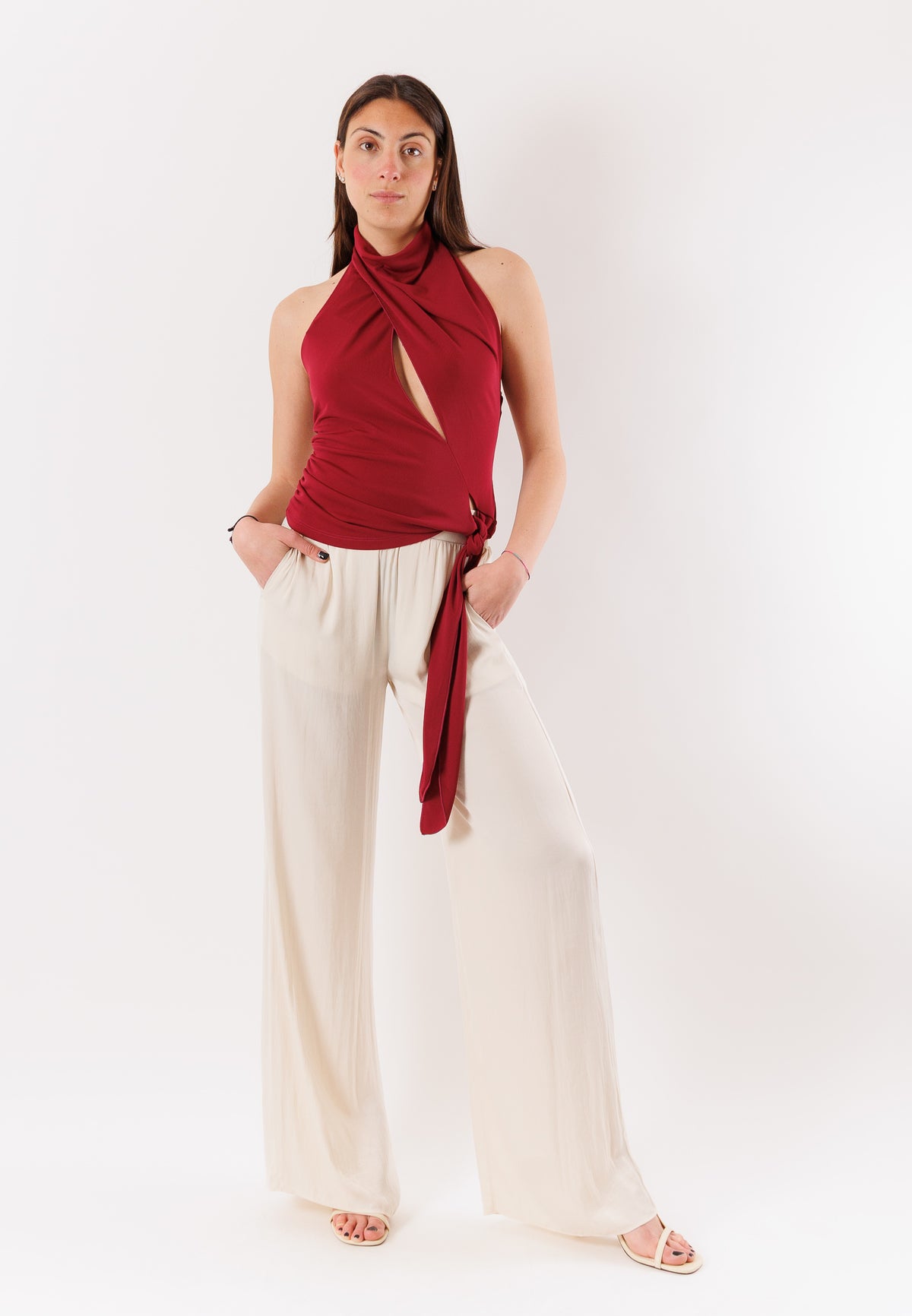 PATRIZIA PEPE Women's Summer Burgundy Sweater