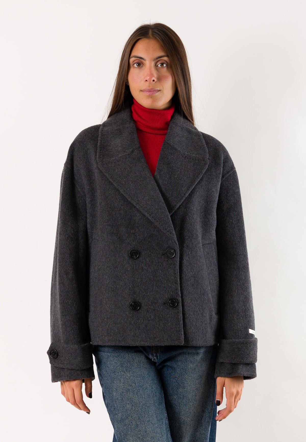 Kontatto SN702 cappotto doppiopetto corto