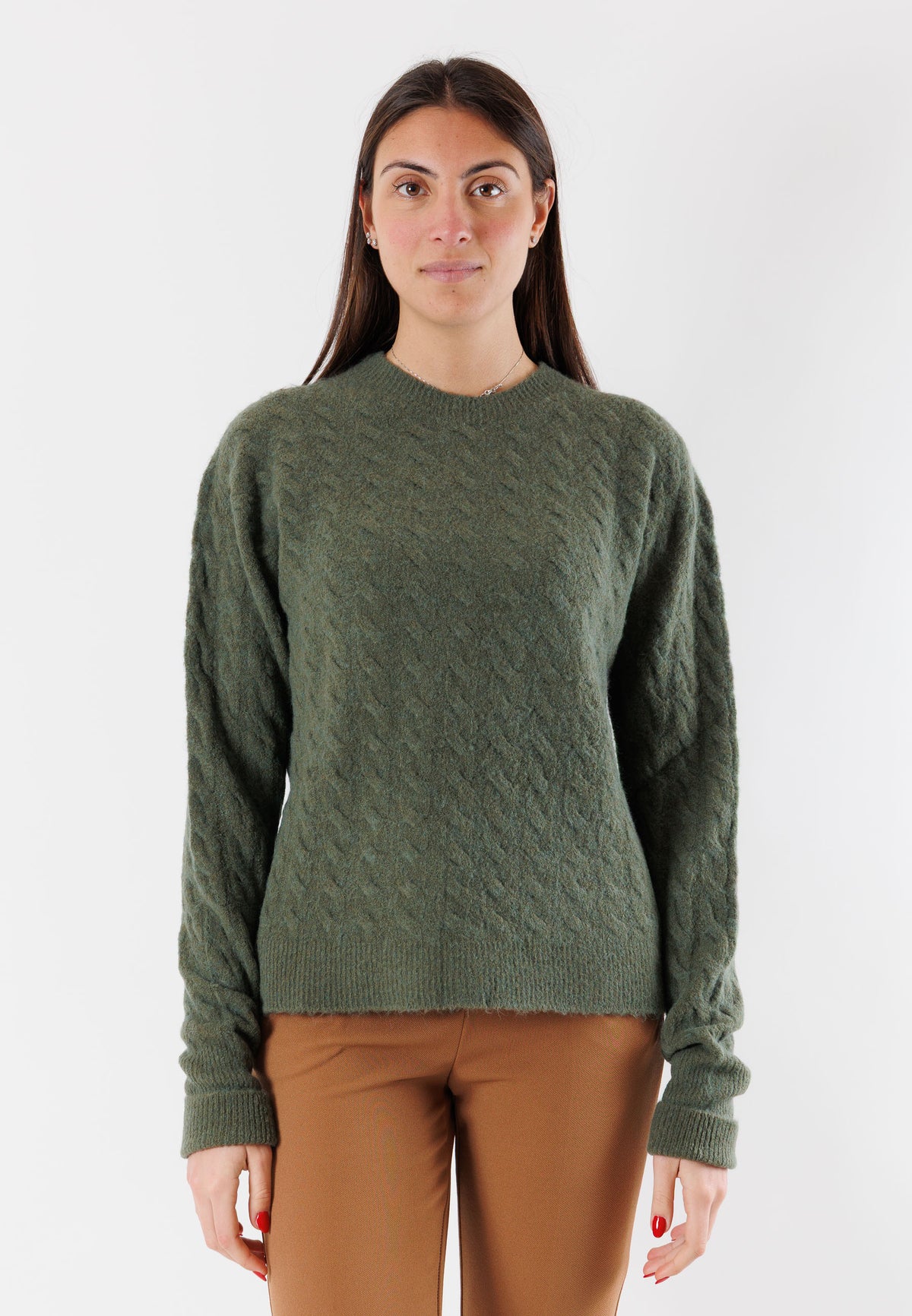 Maglione girocollo misto lana e mohair 3M0885C
