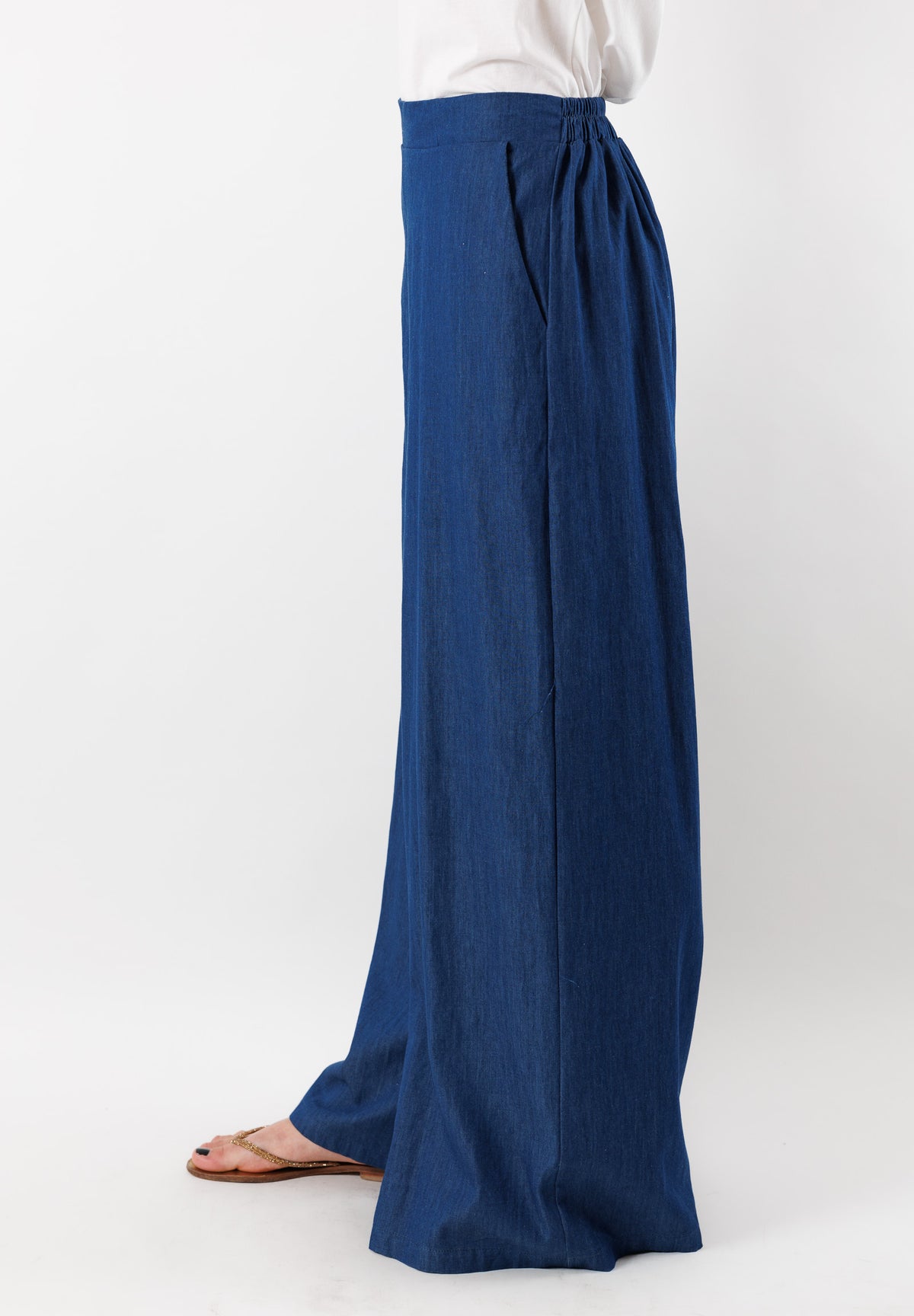 Pantaloni palazzo denim YM834
