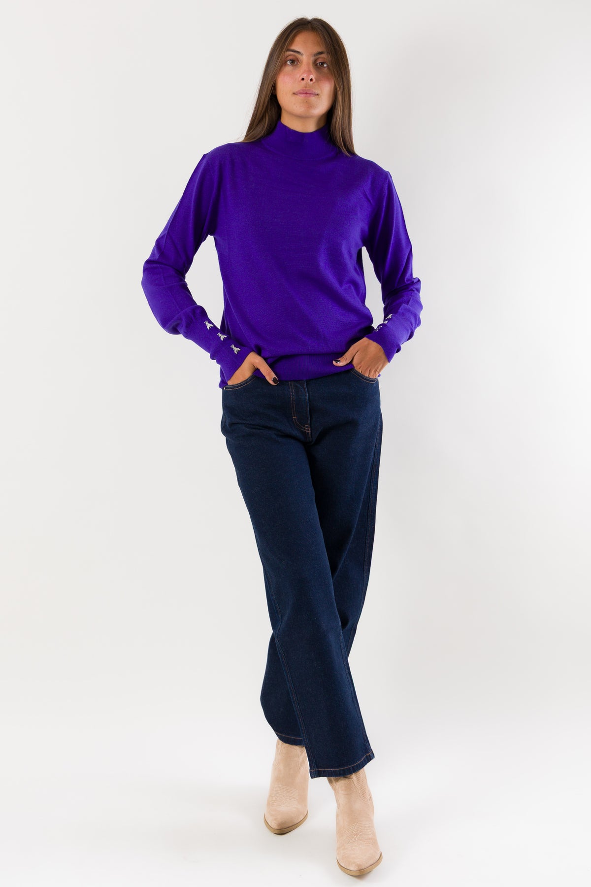 Maglia collo alto FLY su polsini 8K0427
