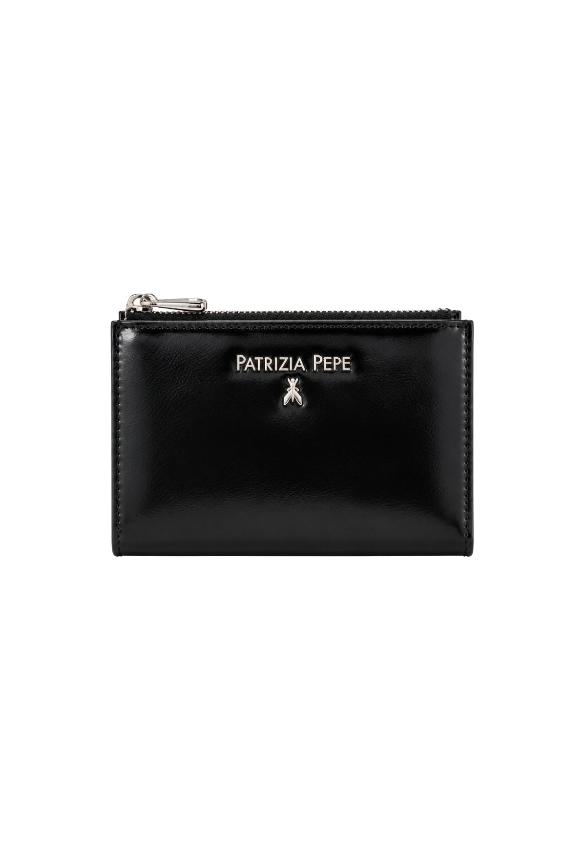 Portamonete / Purse Patrizia Pepe Nero in Vera Pelle con Doppia Zip 2Q8732L0002K103