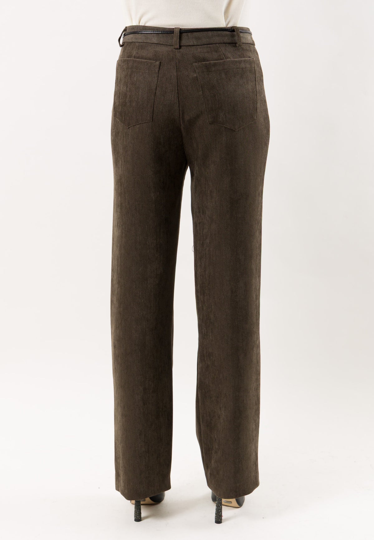 Mesange AI26620 pantaloni dritti con cintura