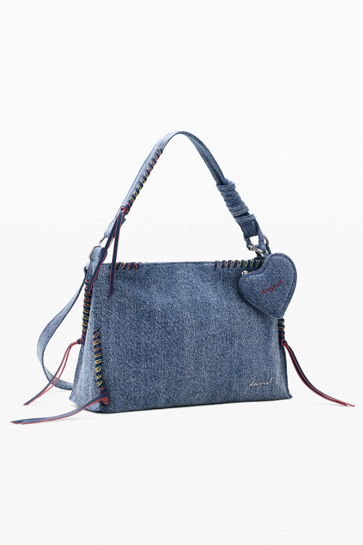 Borsa in denim con cuore 26SAXD31