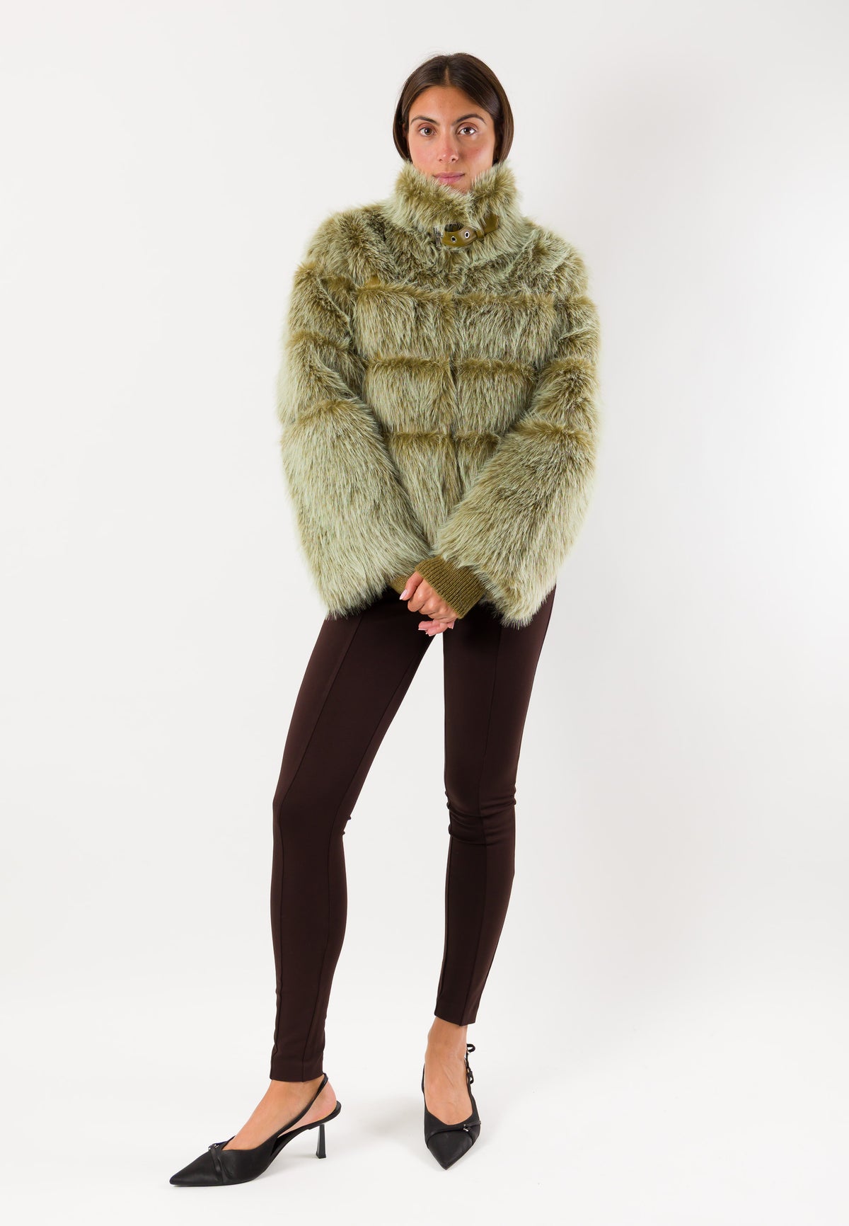 Patrizia Pepe 2O0185 eco-pelliccia cropped