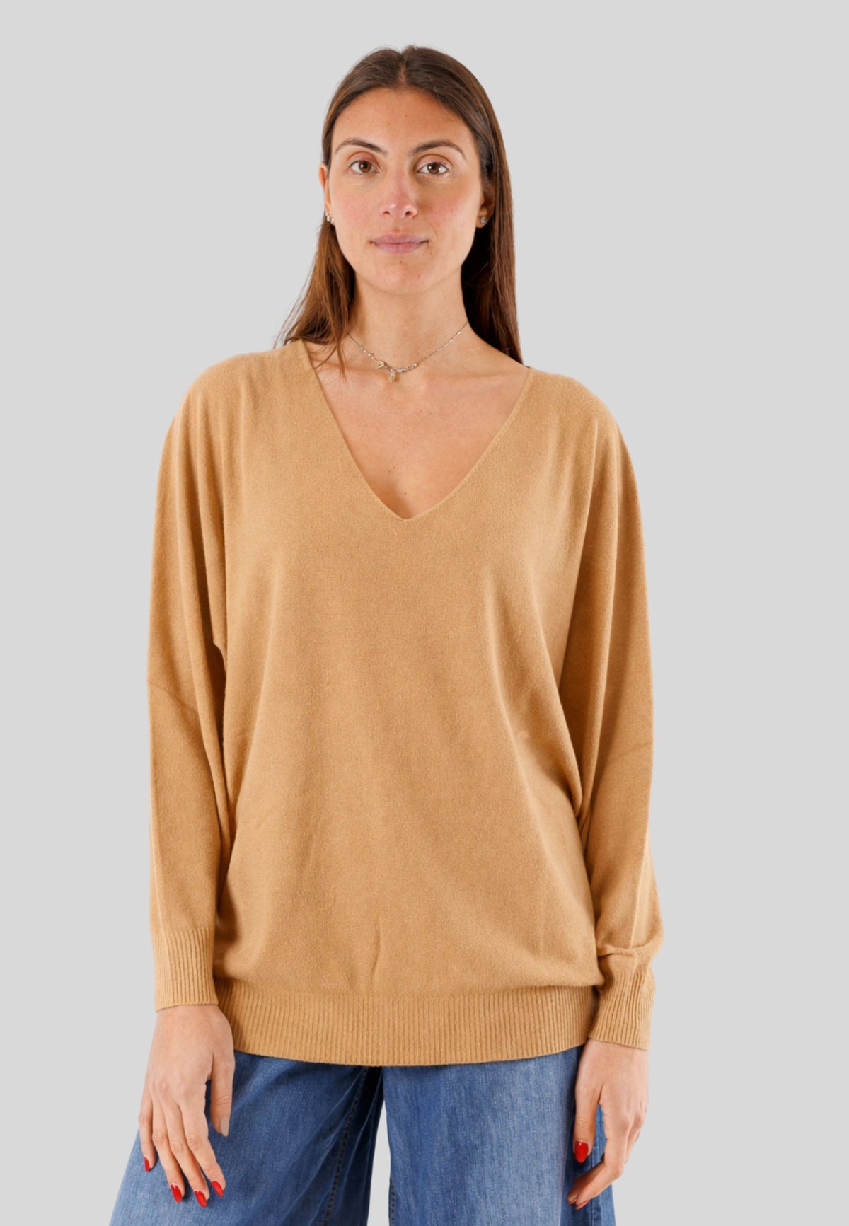 Maglia viscosa Scollo a V linea morbida 3M0815C