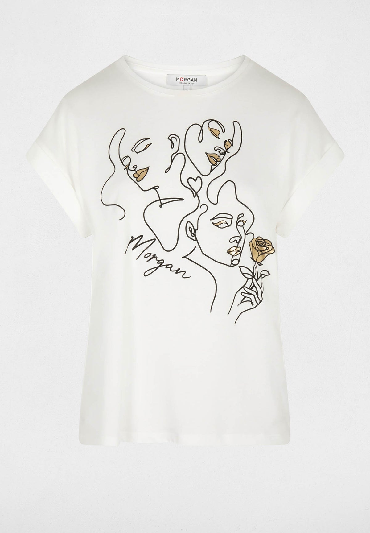 T-shirt MORGAN DE TOI Donna BLANC