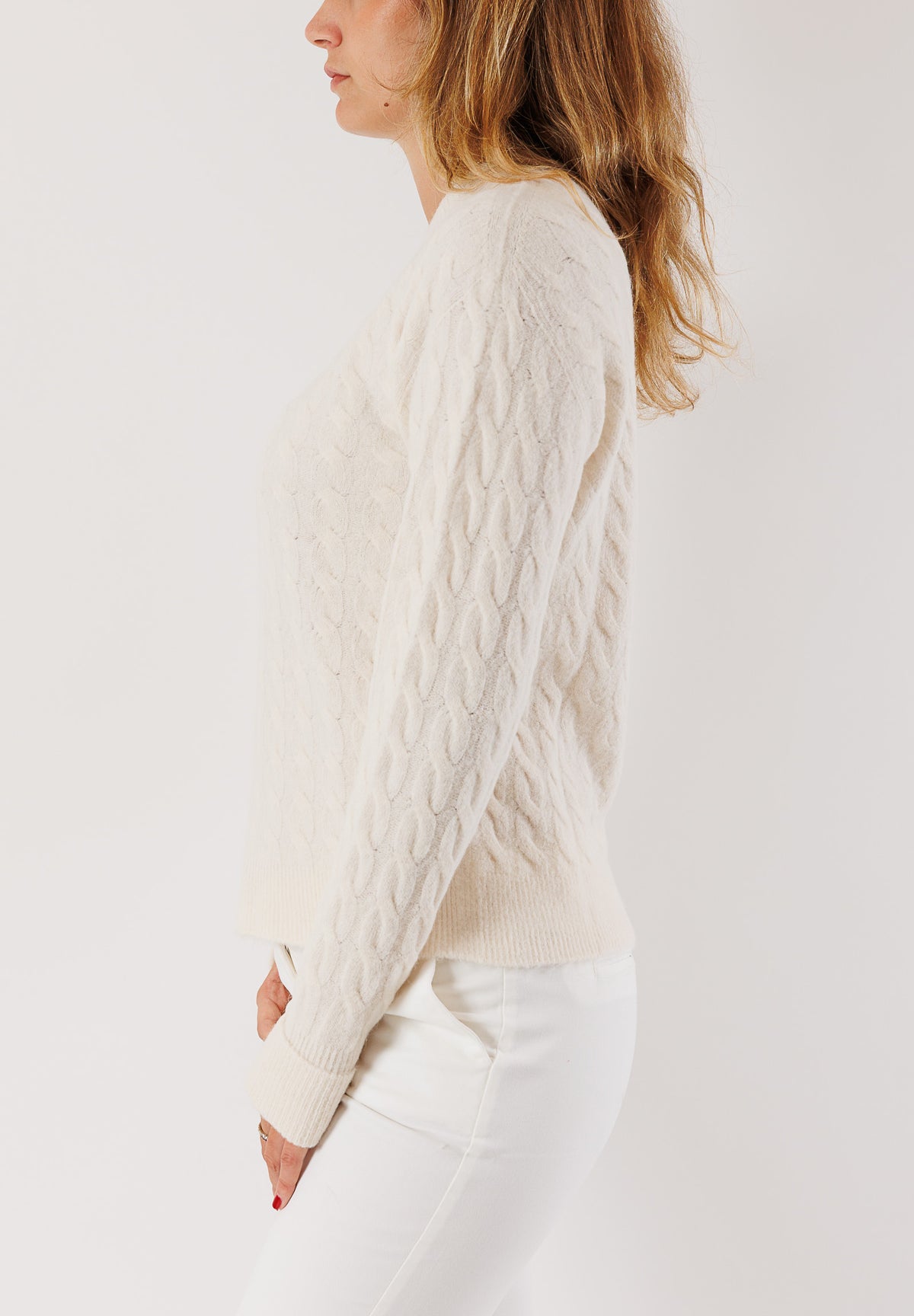 Maglione girocollo misto lana e mohair 3M0885C