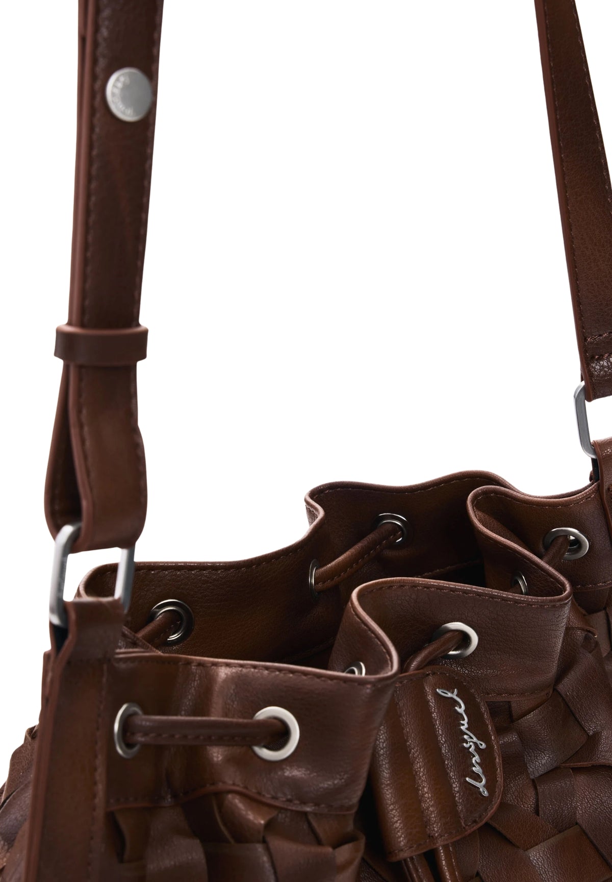 Zaino in similpelle intrecciata 26SAKP14