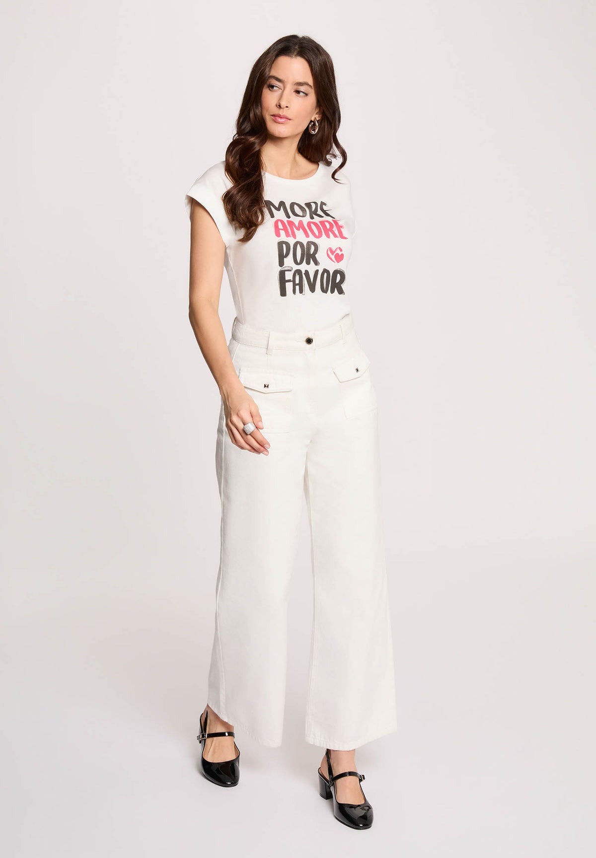 T-Shirt con scritta DFAVOR
