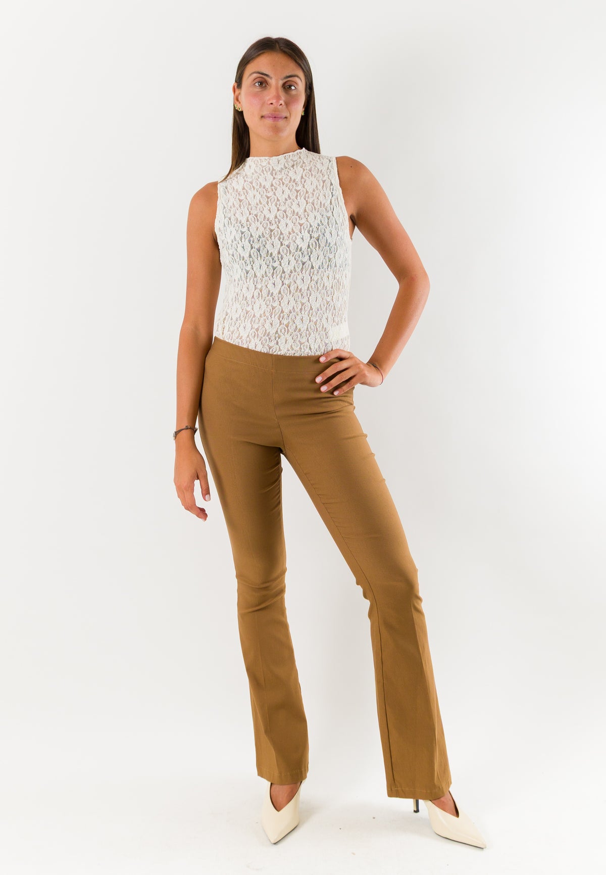 Pantaloni donna flare elasticizzati AI26647