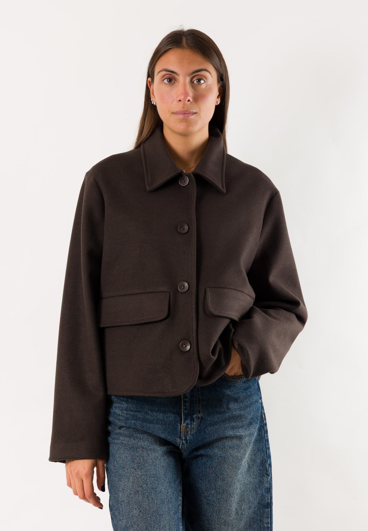 Mesange AI26616 giaccone corto oversize