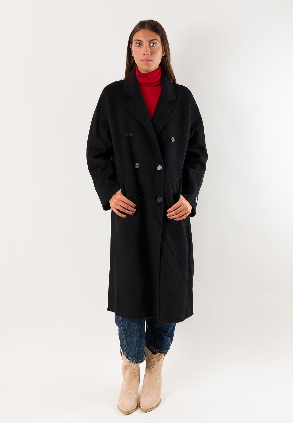 Kontatto SN700 cappotto lungo doppiopetto