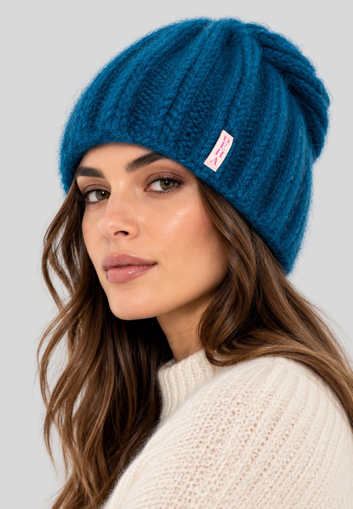 Cappello Donna DEHA in Maglia Morbida – Blu Petrolio D5291166520