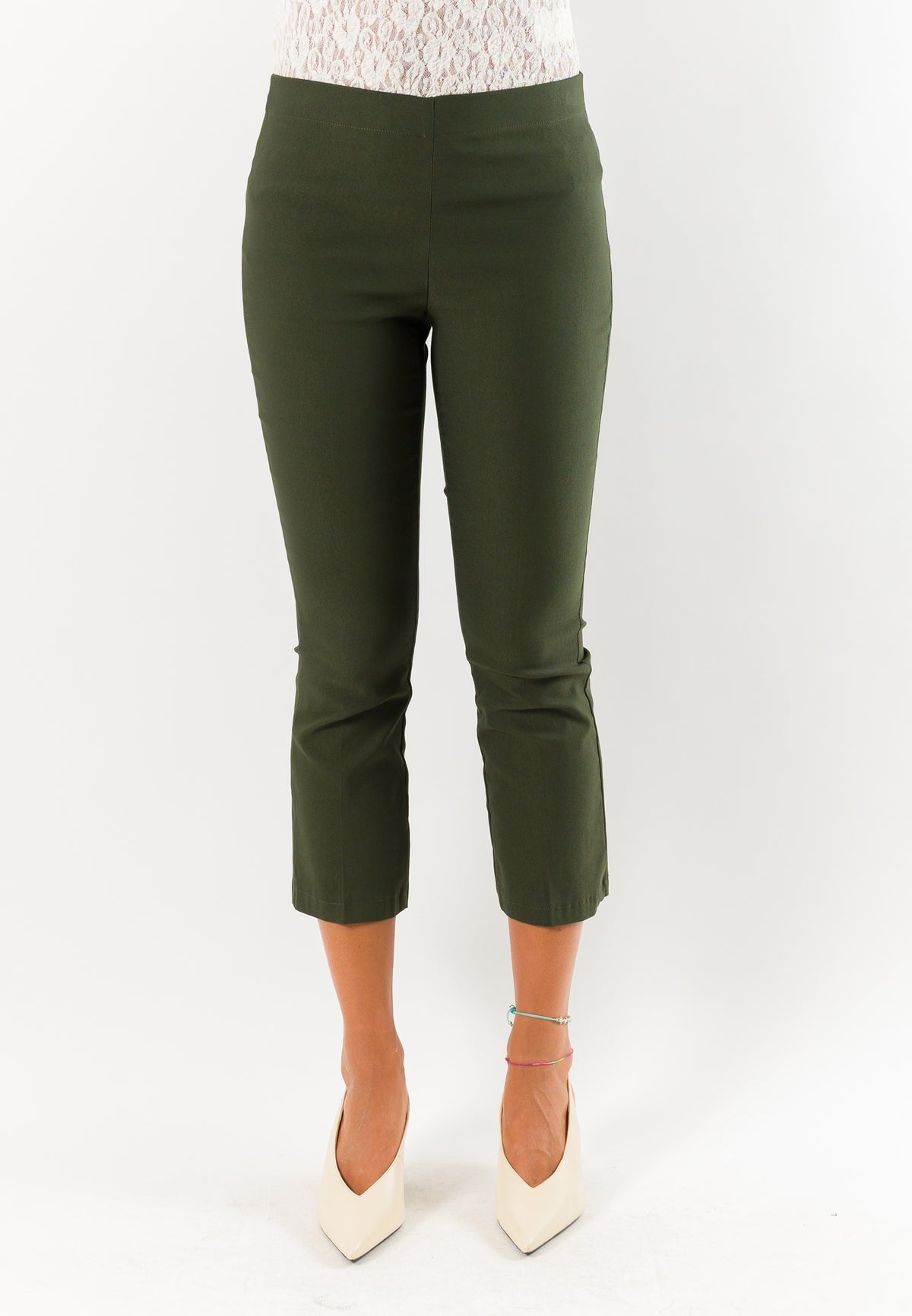 Pantaloni donna cropped elasticizzati AI26665