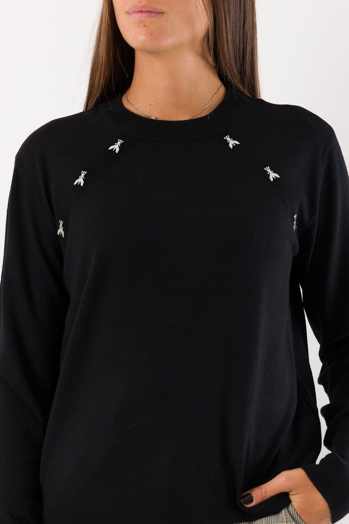 Maglia lana dettagli decorativi 8K0430