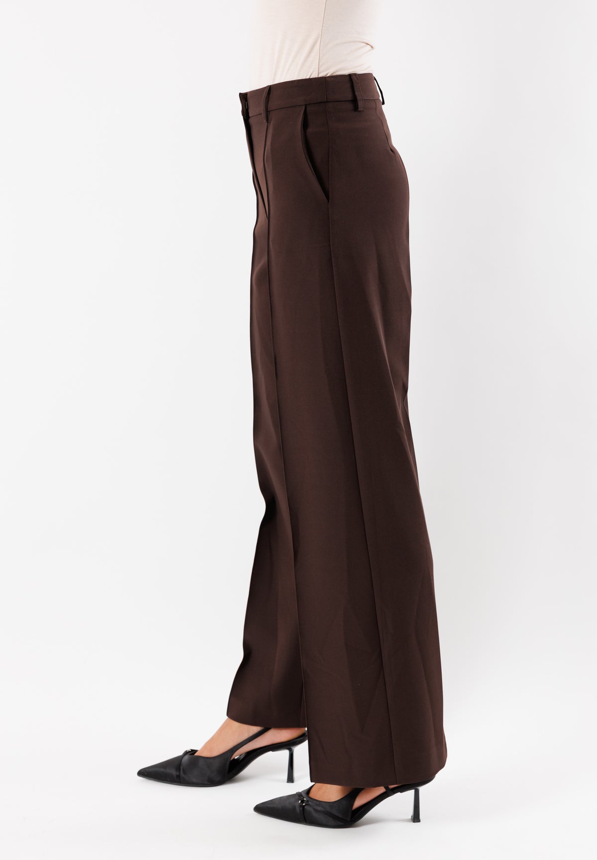 MESANGE Women's Trousers Dark Brown