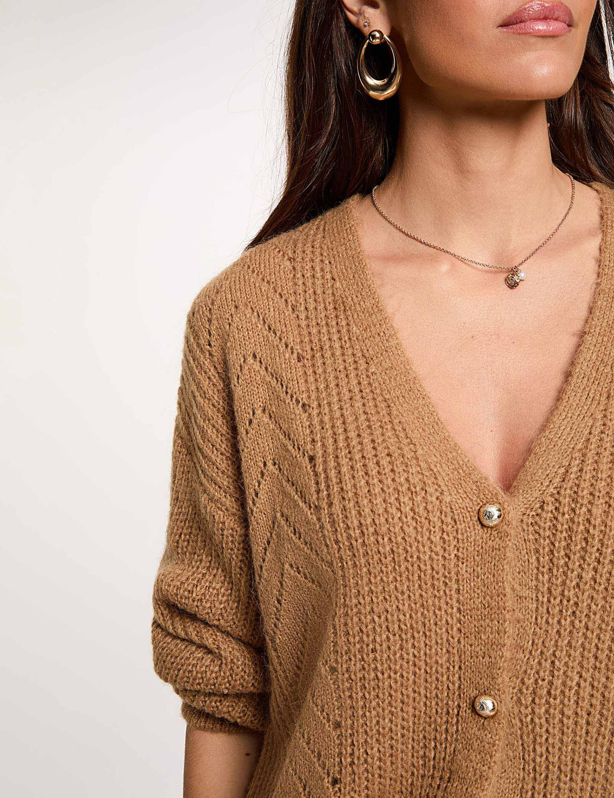 Morgan MOUNTA cardigan traforato scollo V