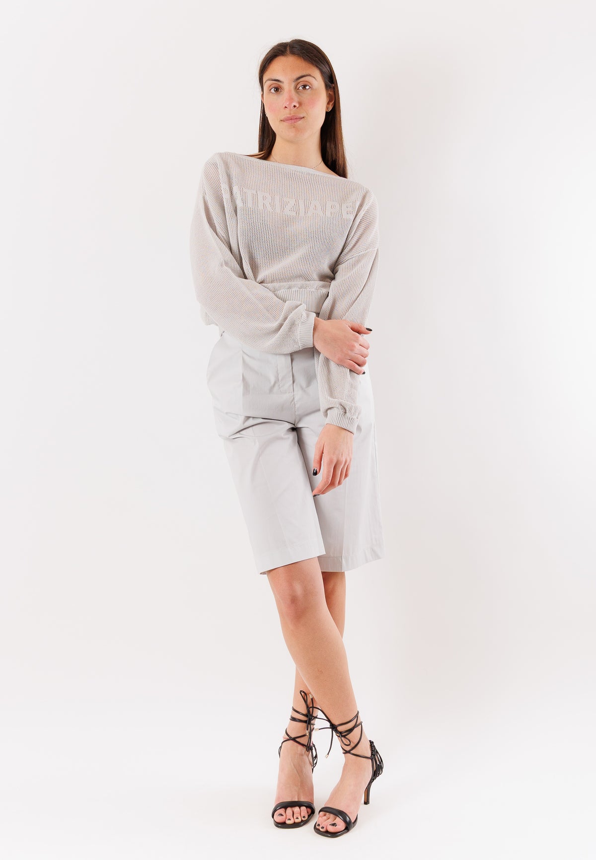 PATRIZIA PEPE Women's Fresh Gray Sweater